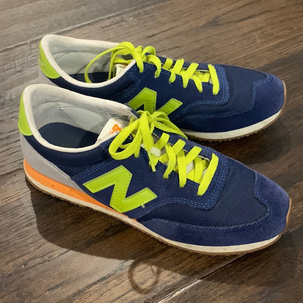 New Balance Blue Neon Yellow Orange 620 Sneakers size 8.5